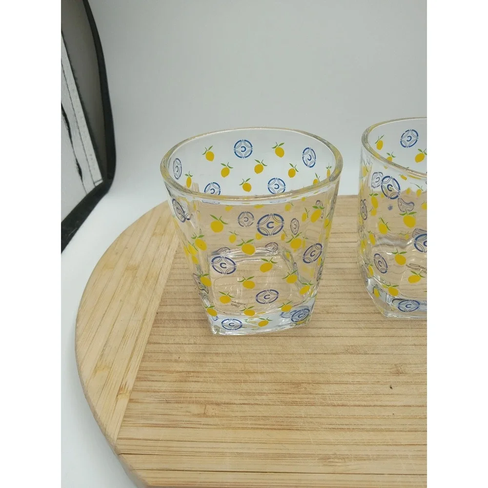 Vintage Ciroc‎ & Yellow Lemon Lowball  Glasses 3